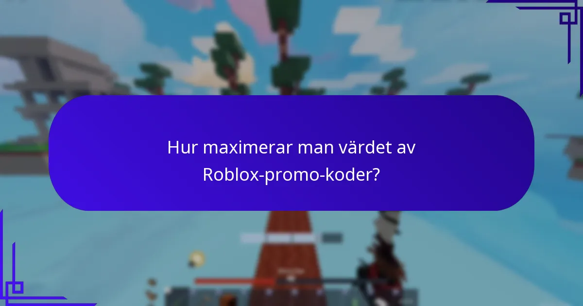 Vilka begränsade föremål finns tillgängliga genom Roblox-promo-koder?
