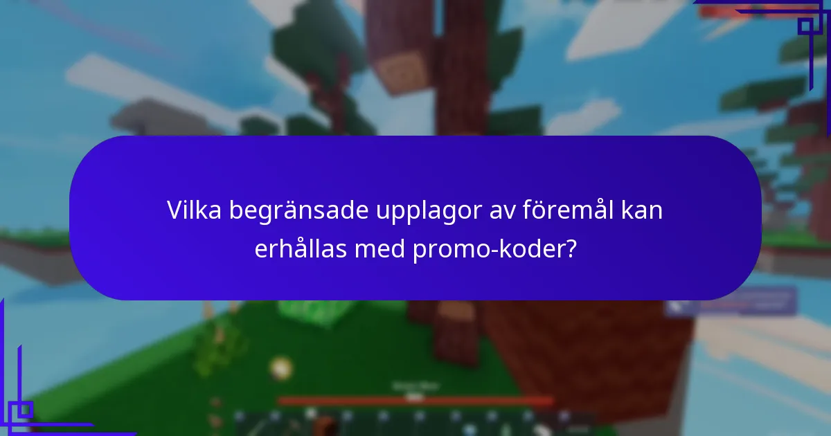 Vilka sällsynta samlarobjekt finns tillgängliga genom Roblox-promo-koder?